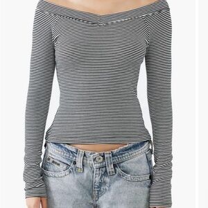 Striped Off-Shoulder Top NWOT